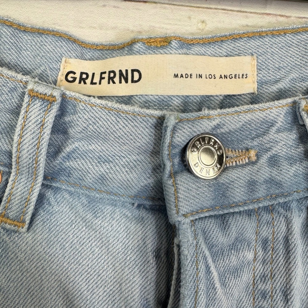 GRLFRND Bella Light Wash High Waist Distressed‎ Ripped Cut Out Jeans Women Denim - Picture 9 of 11